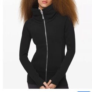 Lululemon Radiant Jacket Black Silver Zipper Size 8